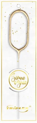 Stjernekaster tal 0, guldfarvet 16,5 cm