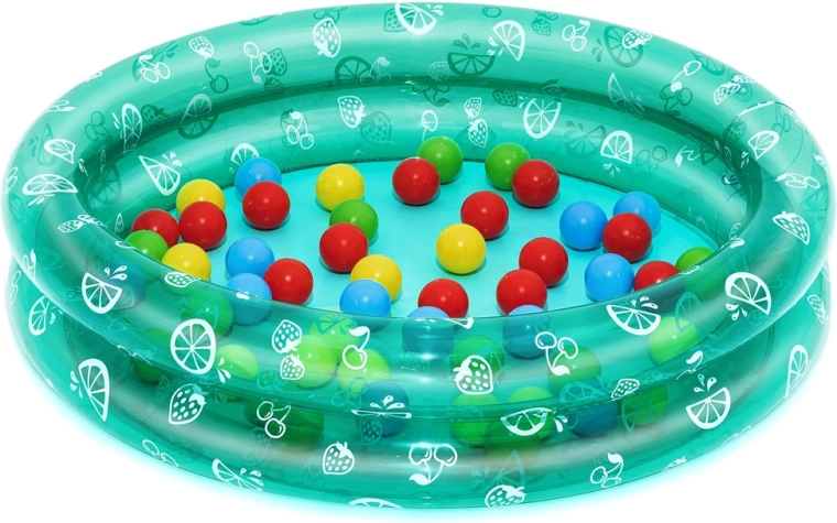 Oppusteligt bassin med bolde 91 × 20 cm BESTWAY + 50 bolde – Grøn