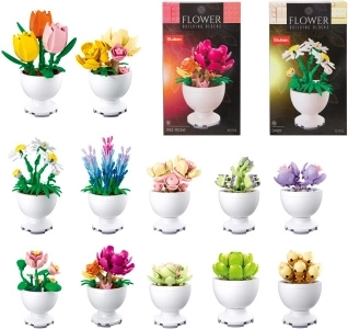 Byggesæt: blomst af klodser