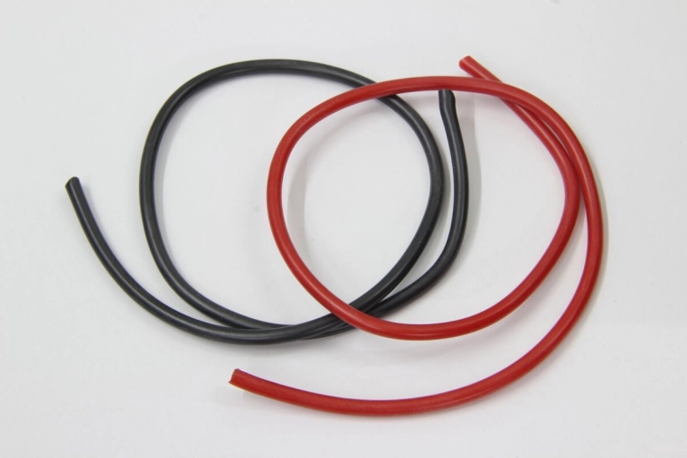 Silikoneledninger 1,5 mm² 1 m røde/sorte