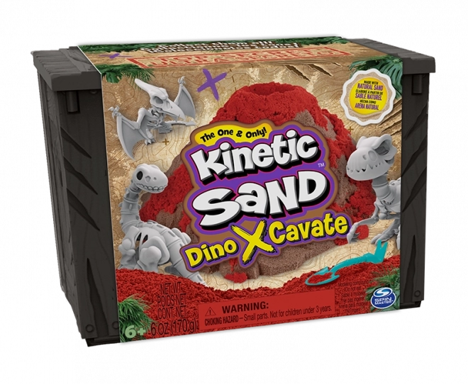 Kinetic Sand Dino X-Cavate udgravningssæt med dinoskelet og tilbehør