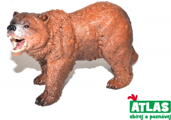 Grizzlybjørn figur – håndmalet
