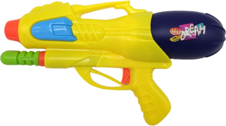 Vandpistol med pumpe 29 cm, gul - 1 stk.