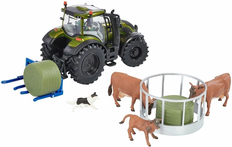 Detaljeret Valtra-traktor med fører