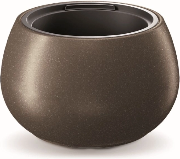Heos Eco Wood urtepotte med indsats 43,6 cm – kaffe