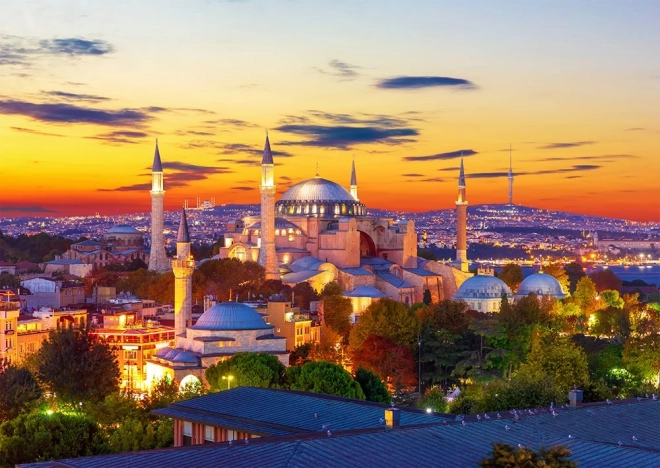 Puslespil ENJOY Hagia Sofia ved solnedgang, Istanbul, 1000 brikker