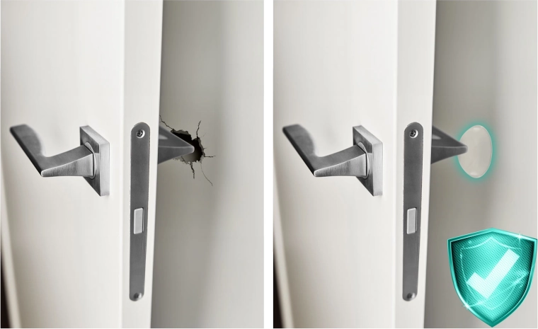 Effektiv støddæmpning uden at beskadige overflader