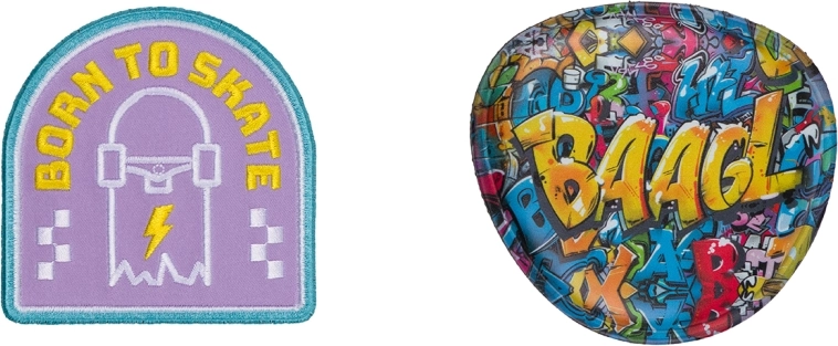 Udskiftelige badges BAAGL Baaglies – 2 stk., Skate Park Wall