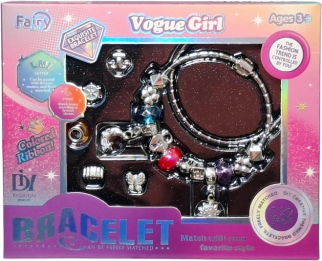 Kreativt sæt til at lave armbånd med perler og vedhæng