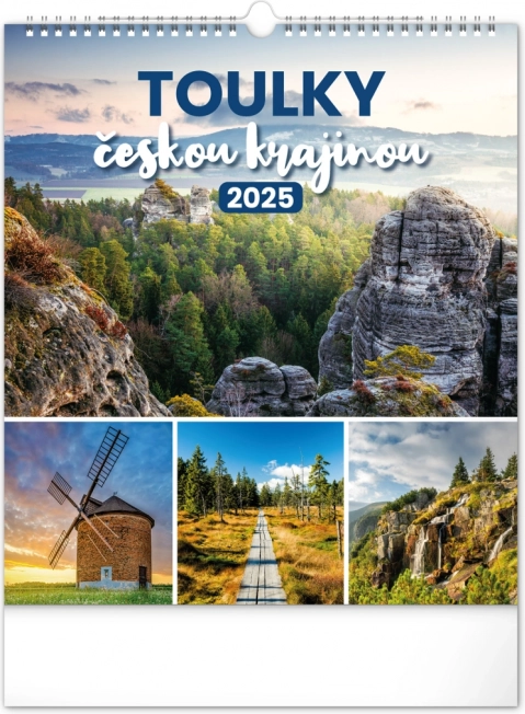 Vægkalenderen Vandringer i det tjekkiske landskab 2025, 30 × 34 cm