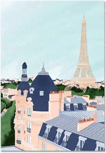 Norimpex Mal efter tal Eiffel-tårnet 40 × 50 cm