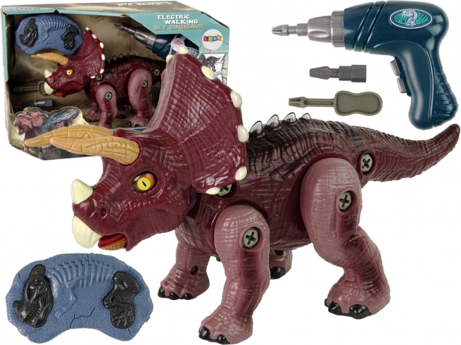 adskillelig dinosaur med boremaskine og fjernbetjening
