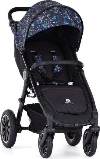 Barnevogn PETITE&MARS Street+ Air Black Limited med luftfyldte hjul