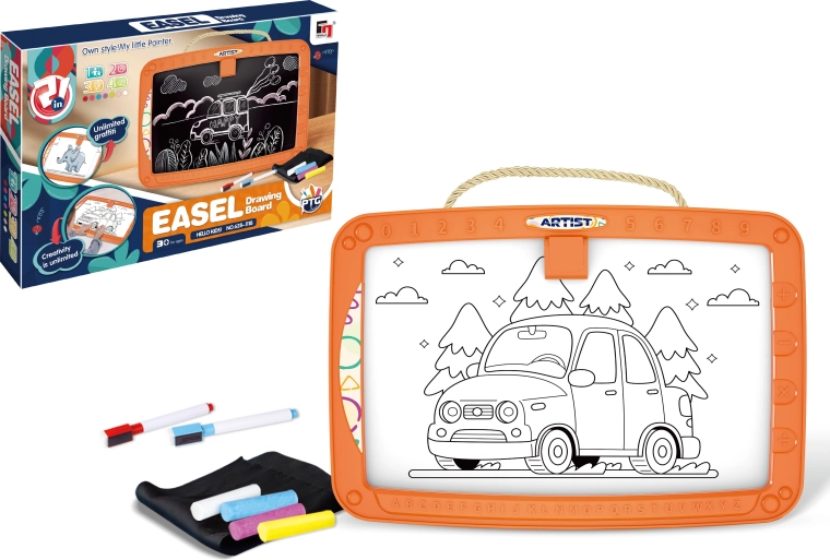 Dobbeltsidet magnetisk tegnetavle Easel