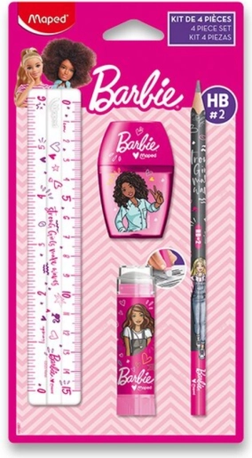 Maped skrivesæt BARBIE, 4-delt sæt skoleartikler