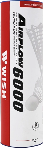 Nylon badmintonbolde WISH S-320, 6 stk.