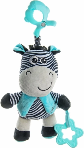 Pædagogisk plysbamse med clip BABY MIX zebra