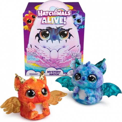 Hatchimals klækkende interaktiv drage med tåge og lys