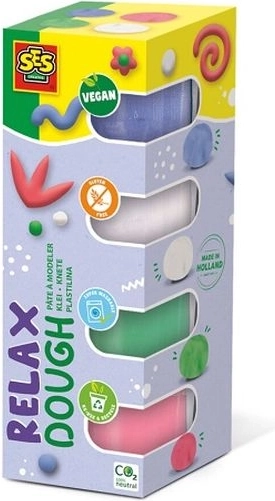 SES plastilin Relax – pastelfarver 4×90 g