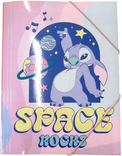 Omslag til hæfter Lilo og Stitch A4 med elastik - 1 stk.