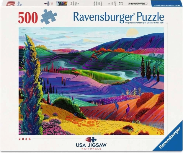 Ravensburger puslespil USA jigsaw nationals 2026 – Bølgende bakker (500 brikker)