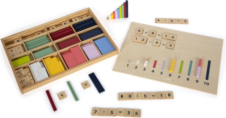 Træmatematiksæt i boks SMALL FOOT Educate