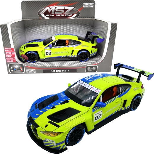 BMW M4 GT3-metalmodel med lys og lyd