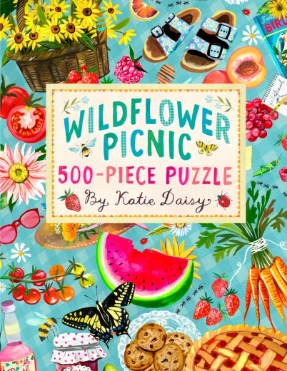 Chronicle Books puslespil Picnic med engblomster 500 brikker