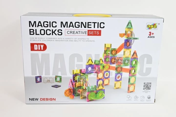 Magnetisk byggesæt – kuglebane 126 dele
