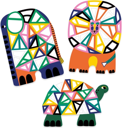 Nem mosaik med dyr fra savannen