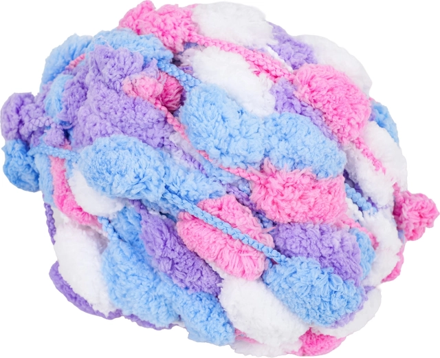 Blød pom‑pom‑garn for et luftigt look