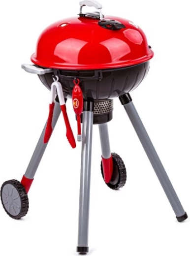 Mobil grill på hjul med aftageligt låg