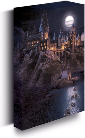 LED-lysbillede 30x40 cm, Harry Potter – Hogwarts-slottet