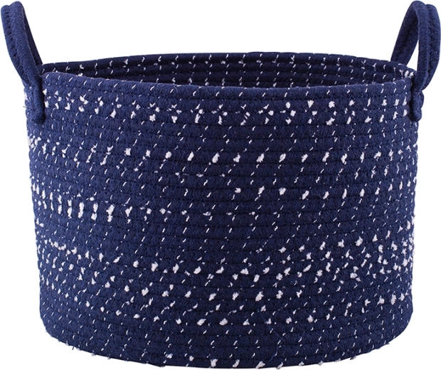 Flettet opbevaringskurv, marineblå 32 × 32 × 22 cm
