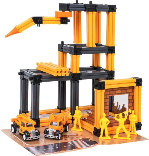Byggegarage med tilbehør og figurer