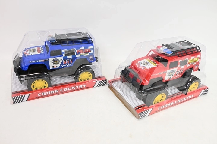 RC politijeep 25 cm med fjernbetjening (2-kanals styring)