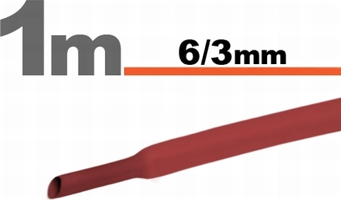 Rød krympeflex 6/3 mm