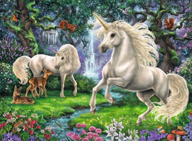 Ravensburger børnepuslespil Mystiske enhjørninger 200 brikker