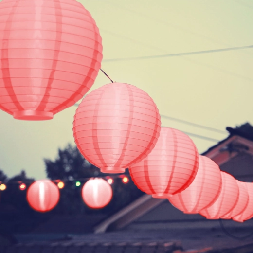 Rød LED-lampion