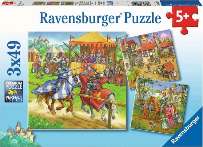 Ravensburger puslespil ridderturnering 3×49 brikker