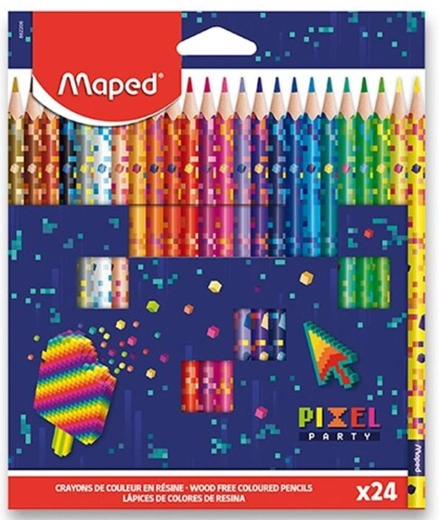 Farveblyanter MAPED Pixel Party 24 stk