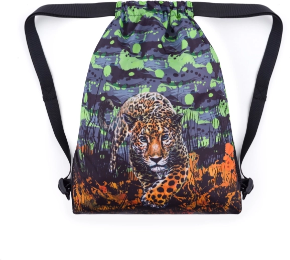 Bagmaster skolerygsæk til indesko og idræt Prim leopard