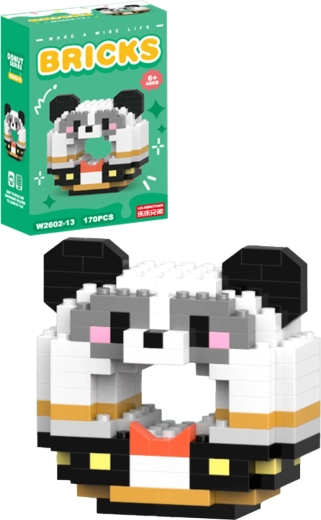 Byggesæt donut-panda (170 dele) - 1 stk.