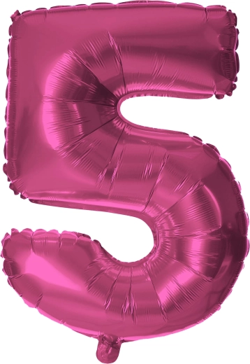 Folieballon tal 5 pink 30 cm TORO