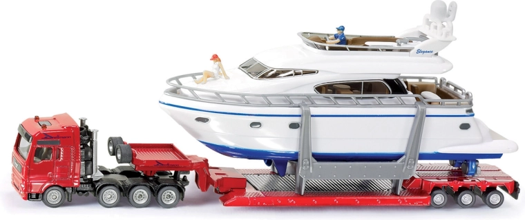 Siku super lastbil med yacht