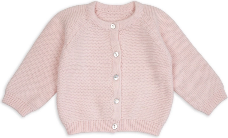 Strikket merino cardigan Lodger tan str. 62