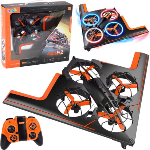 RC-drone quadcopter med LED-belysning og app-styring