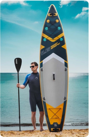 Stabilitet og tryghed takket være 15 cm og 3 finner