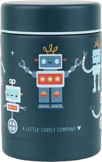 A Little Lovely Company isoleret madboks i rustfrit stål – robotter 300 ml