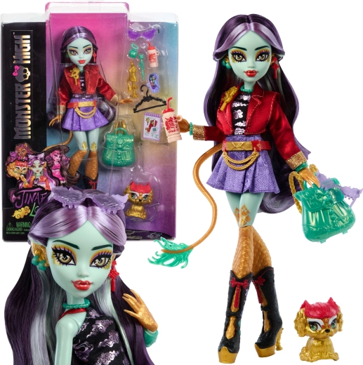 Monster High Jinafire Long-dukke med kæledyret Cloudy